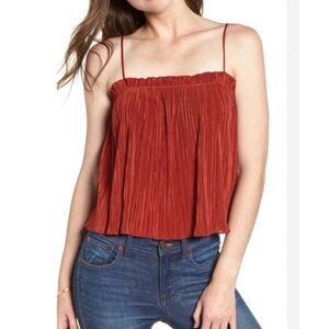 Madewell Nicole Pleated lace Tank Top Sz Large